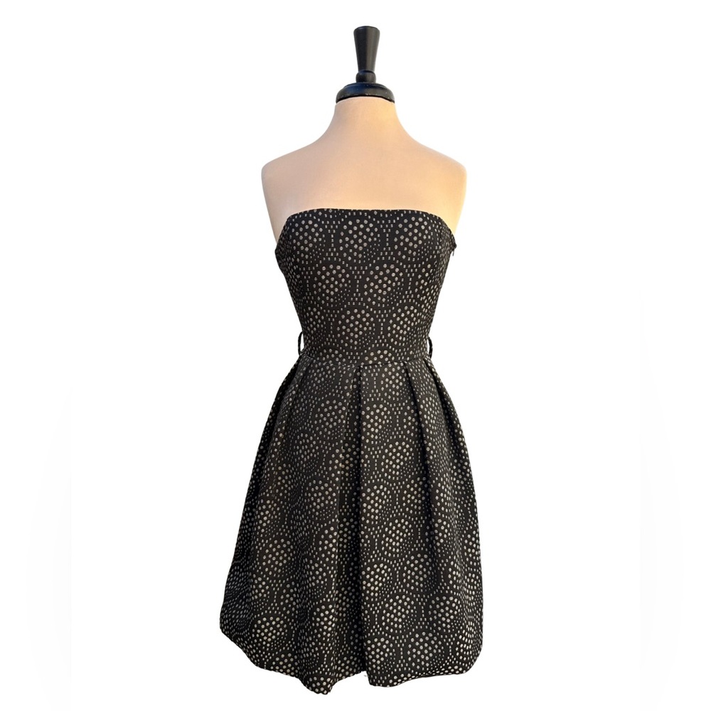 Zara Black and White Strapless tulip  Dress